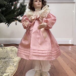 Porcelain Collectable Doll in Pink Dress