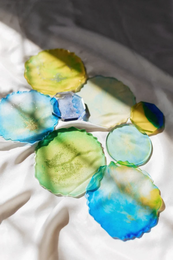 Acrylic Coasters Hand Made by Refugees' Children