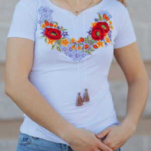 Flowers of Ukraine Embroidered T-shirt