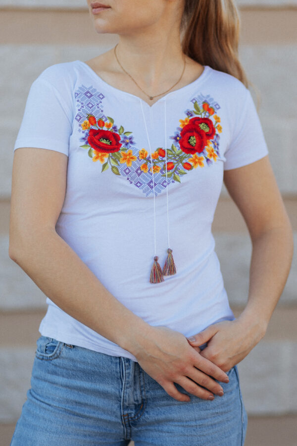 Flowers of Ukraine Embroidered T-shirt