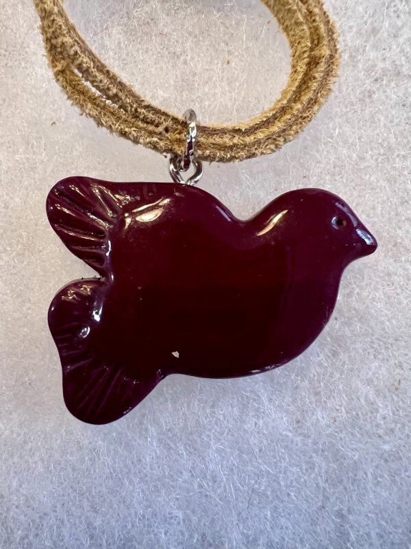 Dove Necklace, Burgundy