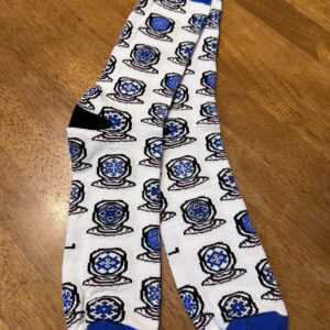 Pair of White and Blue Socks