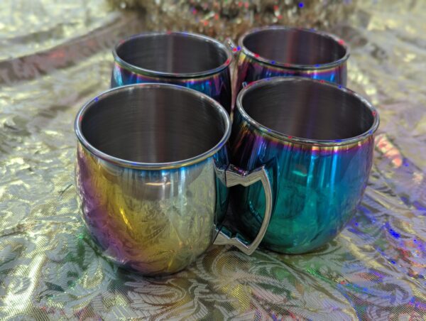 Metal Cups with Lustrous Finish - Quantity Four
