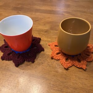 Sunflower Knitted Coasters