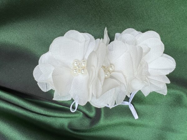 Headband with White Flower for a Little Girl